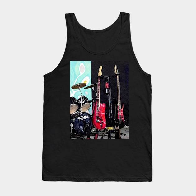 Guitars and Drums Tank Top by SusanSavad